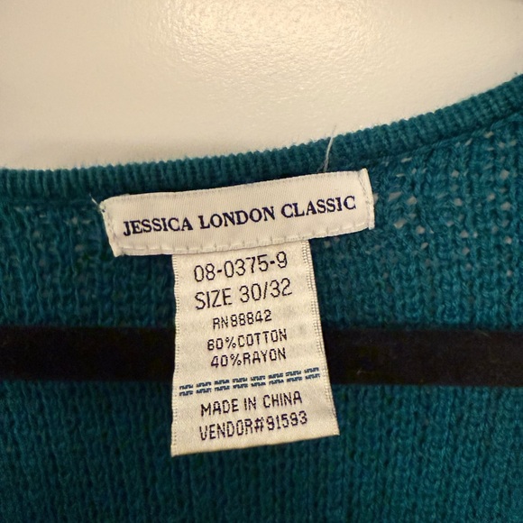 Jessica London Teal Sweater - Picture 3 of 8